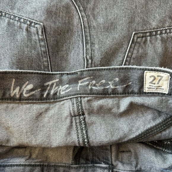 Free People We The Free Womens 27 Skirt Sidecar Mini Distressed Raw Hem Denim - Picture 3 of 7